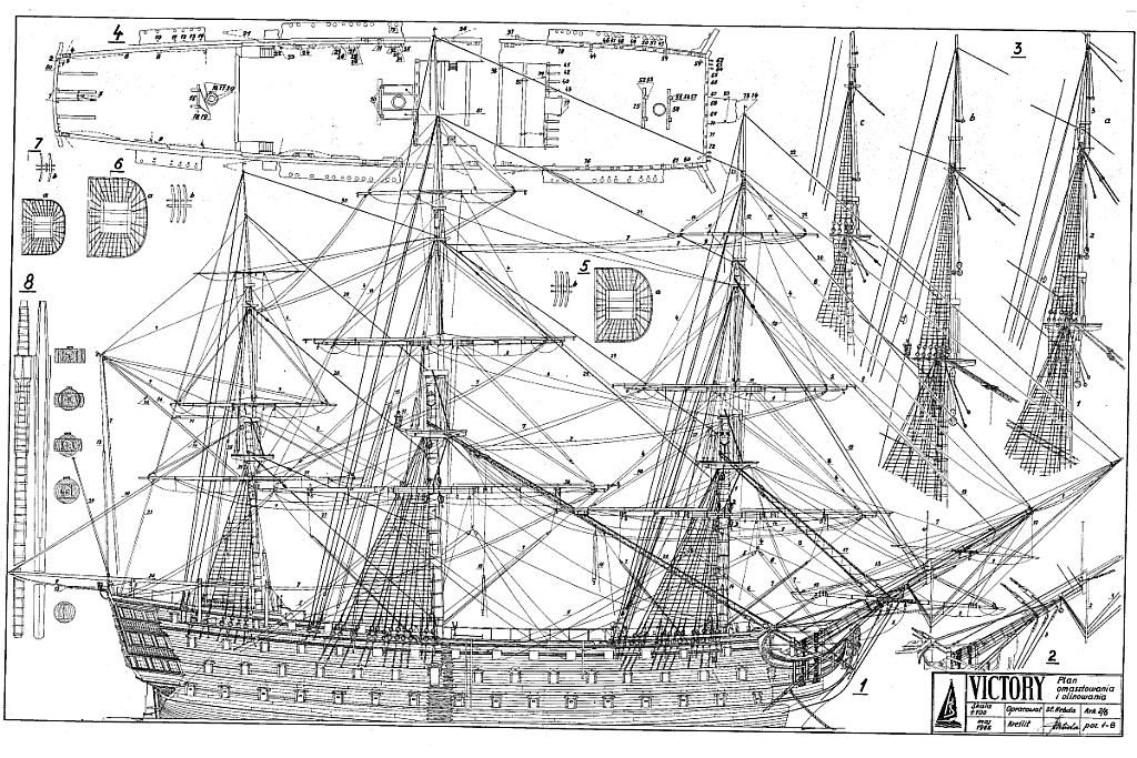 1 Plan 1st Rate Ship Hms Victory English 1765 Ark.jpg